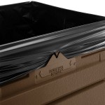 Commercial Zone 732137 PolyTec 42 Gallon Square Brown Trash Can