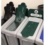 Rubbermaid® 2007892 Slim Jim Recycling Black Rectangular Hinged Flat Lid Insert Rubbermaid® 2007892 Slim Jim Recycling Black Rectangular Hinged Flat Lid Insert