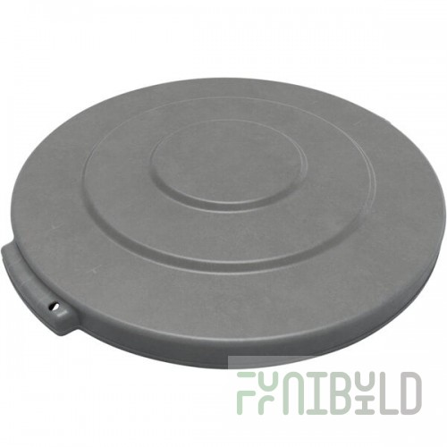 Carlisle 84101123 Bronco 10 Gallon Gray Flat Round Trash Can Lid