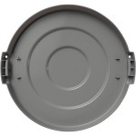 Carlisle 84101123 Bronco 10 Gallon Gray Flat Round Trash Can Lid