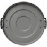 Carlisle 84101123 Bronco 10 Gallon Gray Flat Round Trash Can Lid