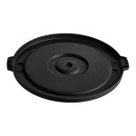 Advantage Supplies 32 Gallon Black Round Commercial Trash Can Lid