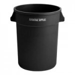 Advantage Supplies 32 Gallon Black Round Commercial Trash Can Lid