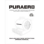 PURAERO PA-330-AM-BL Blue 3-Speed Air Mover - 2,550 CFM, 115V PURAERO PA-330-AM-BL Blue 3-Speed Air Mover - 2,550 CFM, 115V