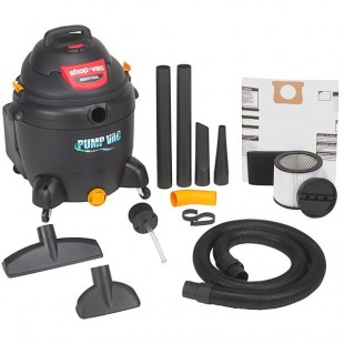 Shop-Vac 9601806 18 Gallon 6.0 Peak HP Polyethylene Wet / Dry Vacuum with Built-In Pump and Tool Kit Shop-Vac 9601806 18 Gallon 6.0 Peak HP Polyethylene Wet / Dry Vacuum with Built-In Pump and Tool Kit