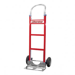 B&P Manufacturing Liberator 600 lb. Red Aluminum / Steel Straight Back Hand Truck with Loop Handle and 10