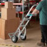 Lavex 550 lb. Aluminum Straight Back Hand Truck with 10 Lavex 550 lb. Aluminum Straight Back Hand Truck with 10