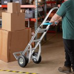 Lavex 550 lb. Aluminum Straight Back Hand Truck with 10 Lavex 550 lb. Aluminum Straight Back Hand Truck with 10