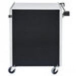 Lakeside 615B Black Laminate 4 Shelf Stainless Steel Utility Cart - 27 3/4 Lakeside 615B Black Laminate 4 Shelf Stainless Steel Utility Cart - 27 3/4