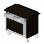 Lakeside 615B Black Laminate 4 Shelf Stainless Steel Utility Cart - 27 3/4 Lakeside 615B Black Laminate 4 Shelf Stainless Steel Utility Cart - 27 3/4