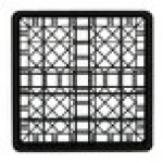 Vollrath TR6BB Traex® Full-Size Black 25-Compartment 6 3/8