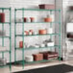 Metro 5A467K3 Stationary Super Erecta Adjustable 2 Series Metroseal Green Wire Shelving Unit - 21