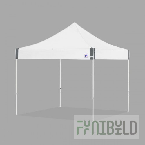 E-Z Up EC3STL10KFWHTWH Eclipse Instant Shelter 10' x 10' White Canopy with White Frame