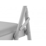 Lancaster Table & Seating Gray Vinyl Folding Chair with Padded Seat Lancaster Table & Seating Gray Vinyl Folding Chair with Padded Seat