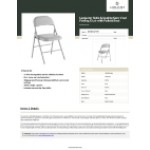 Lancaster Table & Seating Gray Vinyl Folding Chair with Padded Seat Lancaster Table & Seating Gray Vinyl Folding Chair with Padded Seat