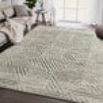 Abani Cabo Collection 4' x 6' Cream / Gray Contemporary Geometric Triangle Area Rug Abani Cabo Collection 4' x 6' Cream / Gray Contemporary Geometric Triangle Area Rug