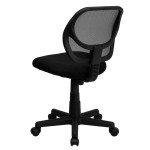 Flash Furniture WA-3074-BK-GG Mid-Back Black Mesh Office / Task Chair with Nylon Frame and Swivel Base
