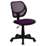 Flash Furniture WA-3074-BK-GG Mid-Back Black Mesh Office / Task Chair with Nylon Frame and Swivel Base