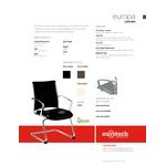 Eurotech LE833-BLACK Europa Leather Series Black Leather Guest Chair