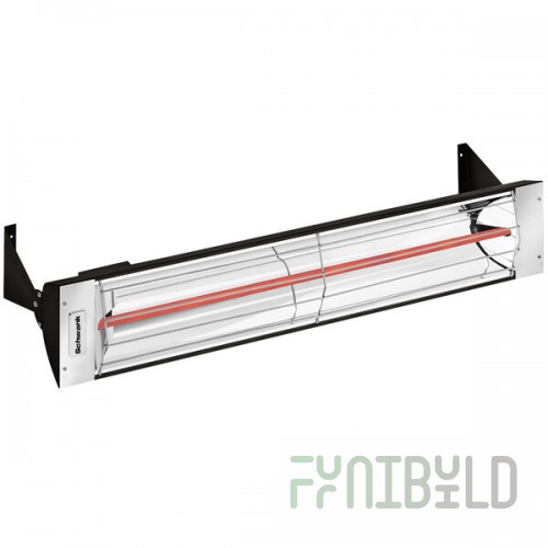 Schwank ES-1033-12 Electric Black Outdoor Patio Heater - 120V, 1000W