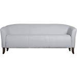 Flash Furniture 111-3-GY-GG Hercules Imperial Gray Leather Sofa with Wooden Feet