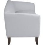 Flash Furniture 111-3-GY-GG Hercules Imperial Gray Leather Sofa with Wooden Feet