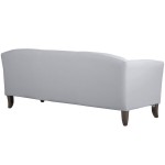 Flash Furniture 111-3-GY-GG Hercules Imperial Gray Leather Sofa with Wooden Feet