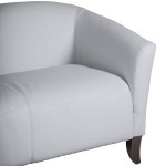 Flash Furniture 111-3-GY-GG Hercules Imperial Gray Leather Sofa with Wooden Feet