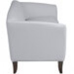 Flash Furniture 111-3-GY-GG Hercules Imperial Gray Leather Sofa with Wooden Feet