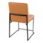 LumiSource Fuji Camel Faux Leather High-Back Side Chair with Black Metal Frame - 2/Case LumiSource Fuji Camel Faux Leather High-Back Side Chair with Black Metal Frame - 2/Case