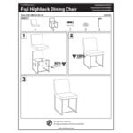 LumiSource Fuji Camel Faux Leather High-Back Side Chair with Black Metal Frame - 2/Case LumiSource Fuji Camel Faux Leather High-Back Side Chair with Black Metal Frame - 2/Case