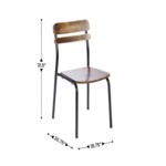 Flash Furniture Cyprus Black Metal Dining Chair with Antique Copper Wooden Back and Seat Flash Furniture Cyprus Black Metal Dining Chair with Antique Copper Wooden Back and Seat