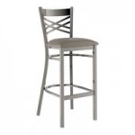 Lancaster Table & Seating Clear Coat Finish Cross Back Chair with Mahogany Wood Seat - Assembled