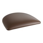 Lancaster Table & Seating Black Finish Side Chair with Dark Brown Vinyl Seat and Natural Wood Back - Detached Seat