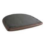 Lancaster Table & Seating Black Finish Side Chair with Dark Brown Vinyl Seat and Natural Wood Back - Detached Seat