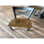 Lancaster Table & Seating Black Finish Cross Back Chair with Natural Wood Seat - Detached Seat Lancaster Table & Seating Black Finish Cross Back Chair with Natural Wood Seat - Detached Seat