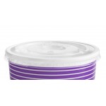 Choice 16 oz. Purple Paper Frozen Yogurt / Food Cup with Flat Lid - 50/Case