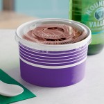 Choice 16 oz. Purple Paper Frozen Yogurt / Food Cup with Flat Lid - 50/Case