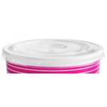 Choice 16 oz. Pink Paper Frozen Yogurt / Food Cup With Flat Lid - 50/Case Choice 16 oz. Pink Paper Frozen Yogurt / Food Cup With Flat Lid - 50/Case