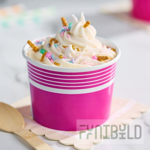 Choice 12 oz. Pink Paper Frozen Yogurt / Food Cup - 1,000/Case