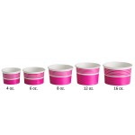 Choice 12 oz. Pink Paper Frozen Yogurt / Food Cup - 1,000/Case