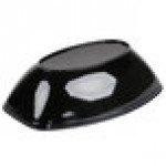 Fineline 456.BK Platter Pleasers 64 oz. Black Plastic Oval Luau Bowl - 50/Case