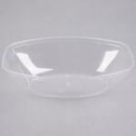 Fineline 456.BK Platter Pleasers 64 oz. Black Plastic Oval Luau Bowl - 50/Case