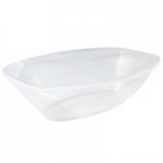 Fineline 456.BK Platter Pleasers 64 oz. Black Plastic Oval Luau Bowl - 50/Case