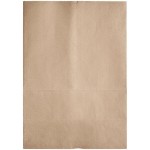 Choice 1/6 57 lb. Natural Kraft Heavy-Duty Paper Customizable Barrel Sack - 500/Case
