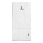5 lb. White Paper Bag - 500/Bundle
