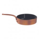 Solia Eskoffie 1 oz. Copper and Black Mini Plastic Frying Pan - 240/Case Solia Eskoffie 1 oz. Copper and Black Mini Plastic Frying Pan - 240/Case