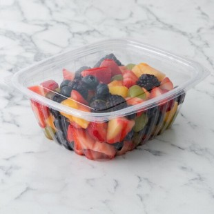 Eco-Products EP-RC32 32 oz. PLA Plastic Compostable Rectangular Deli Container and Lid - 200/Case Eco-Products EP-RC32 32 oz. PLA Plastic Compostable Rectangular Deli Container and Lid - 200/Case