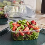 Dart ClearPac SafeSeal 32 oz. Tamper-Resistant, Tamper-Evident Hinged Container with Flat Lid - 200/Case Dart ClearPac SafeSeal 32 oz. Tamper-Resistant, Tamper-Evident Hinged Container with Flat Lid - 200/Case