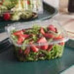 Dart ClearPac SafeSeal 32 oz. Tamper-Resistant, Tamper-Evident Hinged Container with Flat Lid - 200/Case Dart ClearPac SafeSeal 32 oz. Tamper-Resistant, Tamper-Evident Hinged Container with Flat Lid - 200/Case
